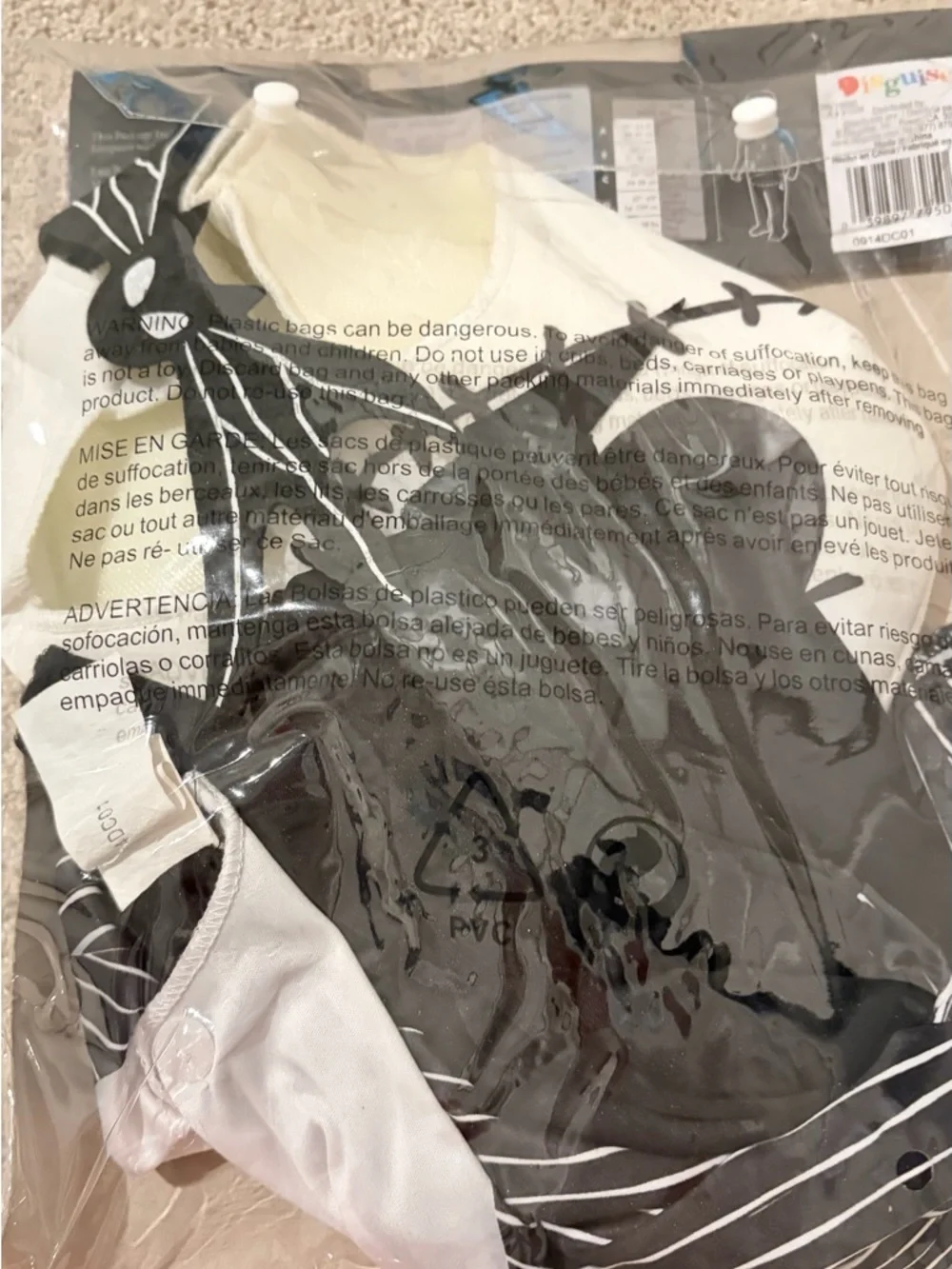Disney Jack Skellington Toddler Costume - Black & White - Picture 3 of 3
